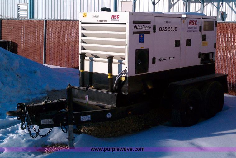 image for item 1000 Atlas Copco QAS 58JD generator