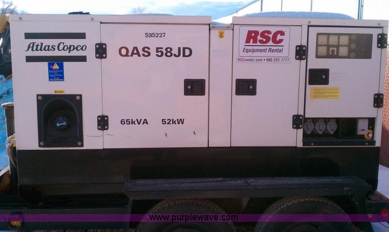 image for item 1000 Atlas Copco QAS 58JD generator