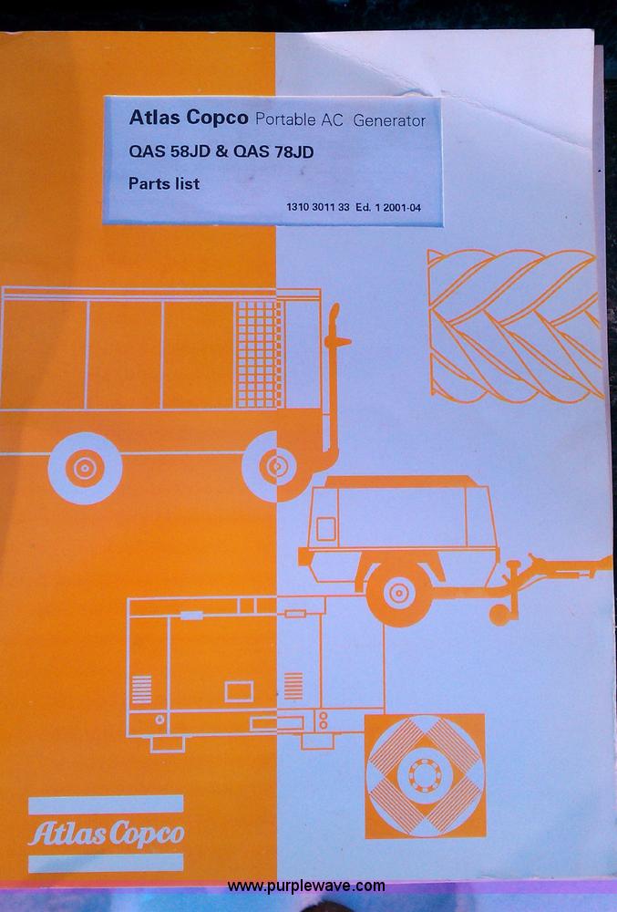 image for item 1000 Atlas Copco QAS 58JD generator