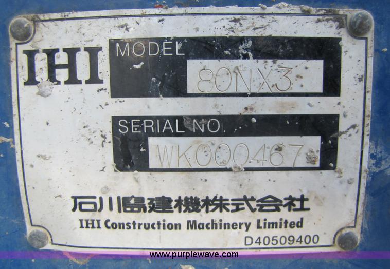 image for item 5312 2004 IHI 80NX3 excavator