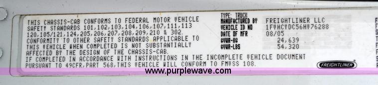 image for item 6041 2006 Freightliner M2 106 medium duty rollback truck