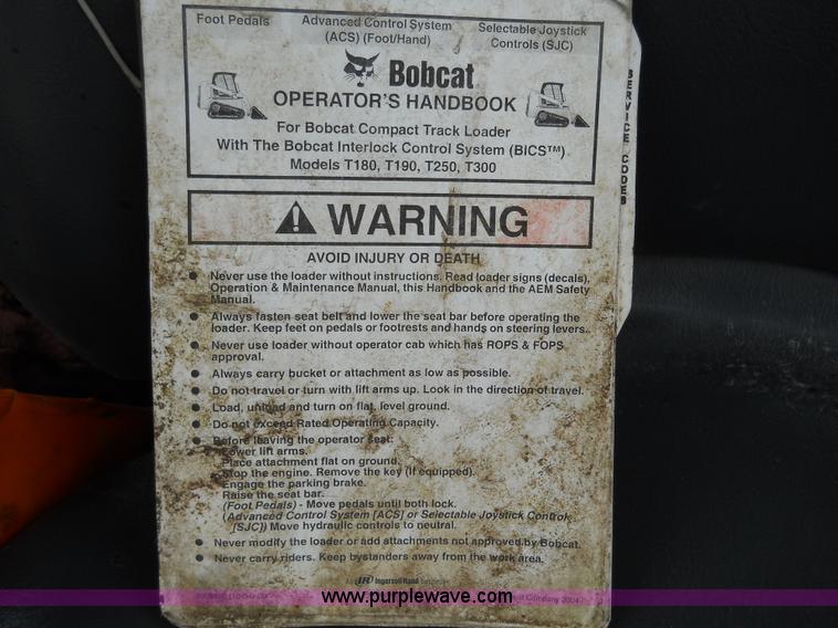 image for item 7776 2005 Bobcat T250 rubber track loader