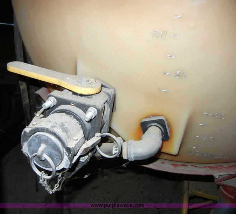 image for item 2142 200 gallon poly spray tank with agitators