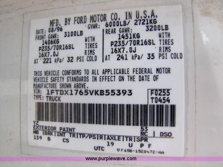 image for item 3587 1997 Ford F150 XL extended cab pickup truck