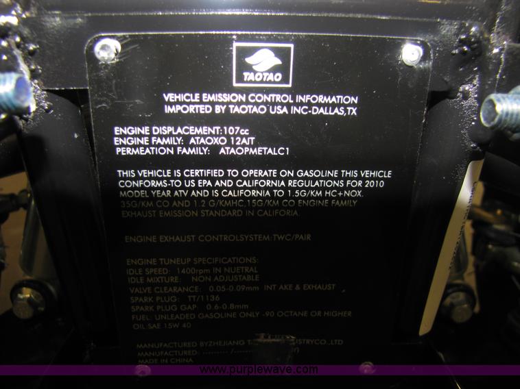 image for item 5187 Tao Tao ATA110-B ATV