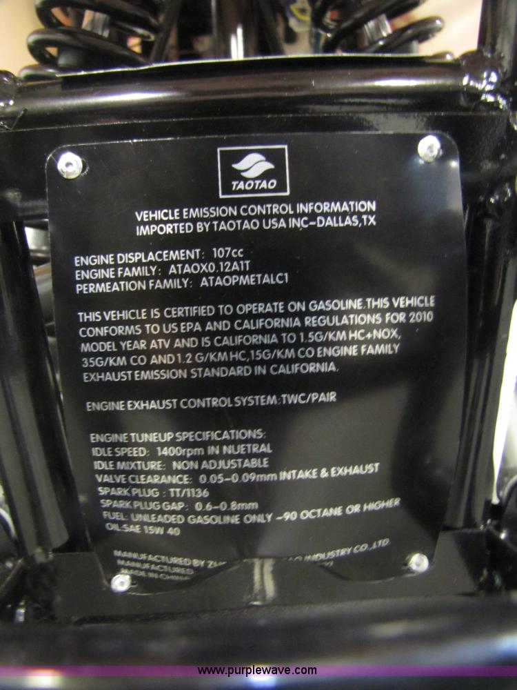 image for item 5191 Tao Tao ATA110-B ATV