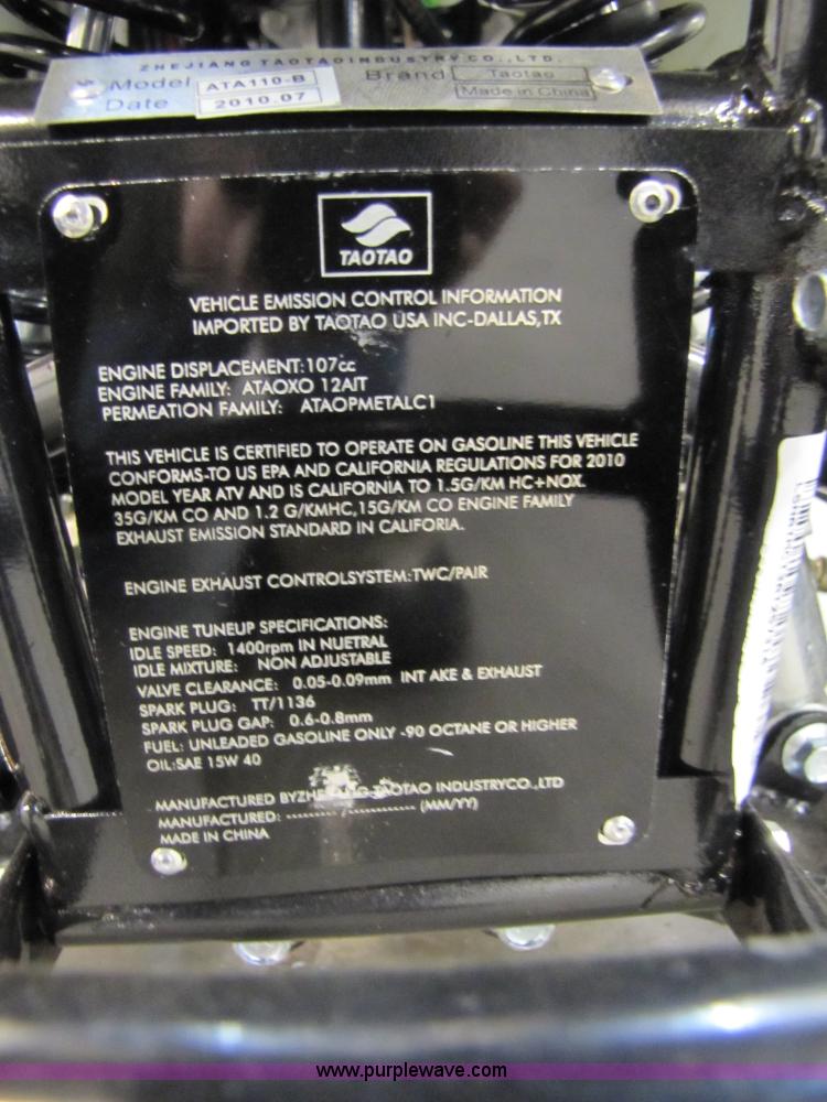 image for item 5192 Tao Tao ATA110-B ATV