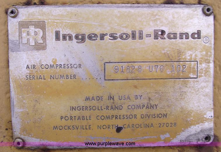 image for item 5364 1976 Ingersoll Rand air compressor