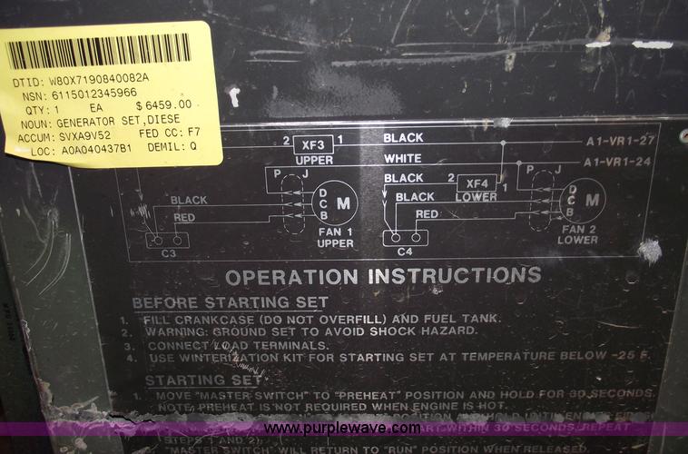 image for item 5538 Military diesel generator