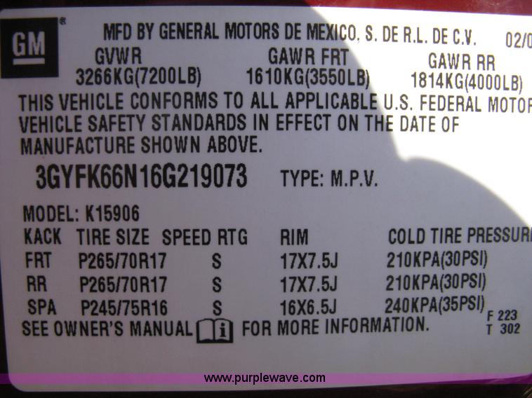 image for item 8179 2006 Cadillac Escalade ESV SUV