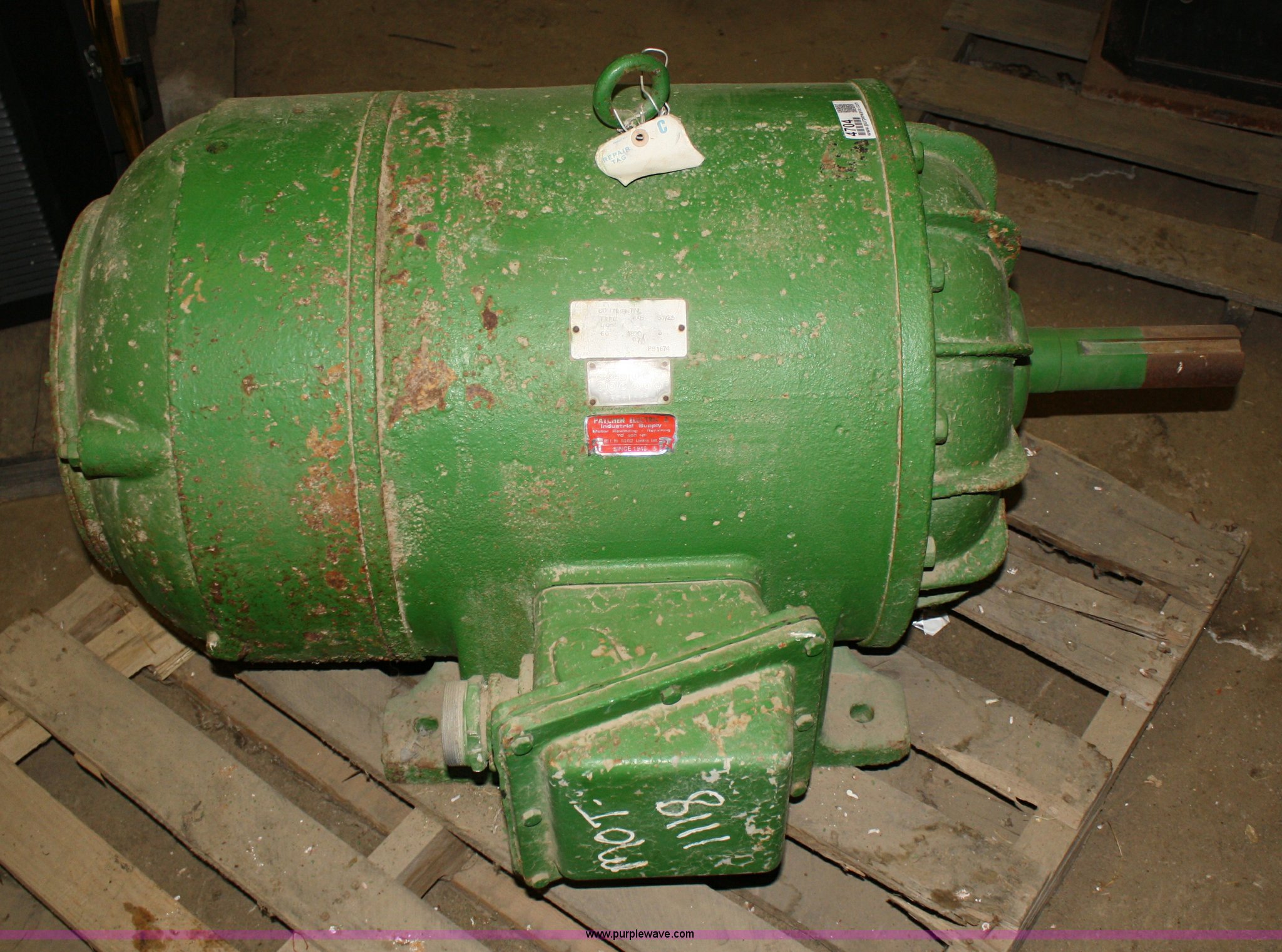 Continental electric motor in Lawrence, KS Item 4704 sold Purple Wave