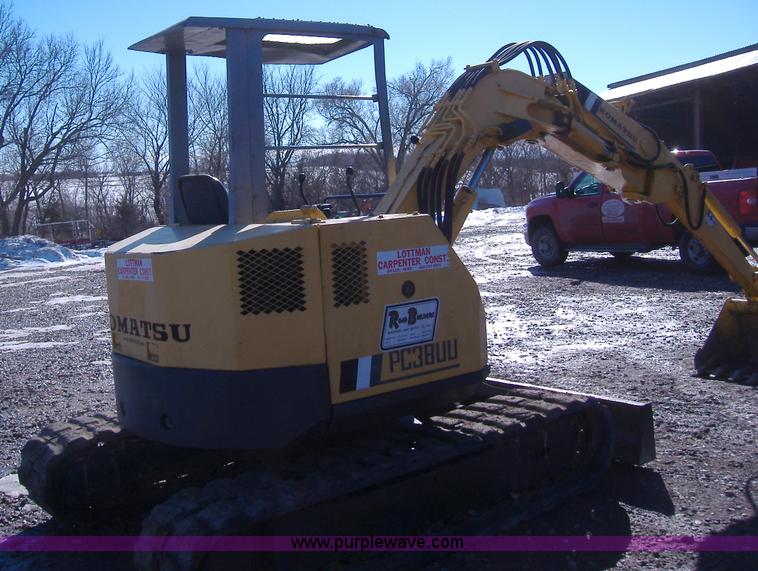 image for item 1501 Komatsu PC38UU mini excavator