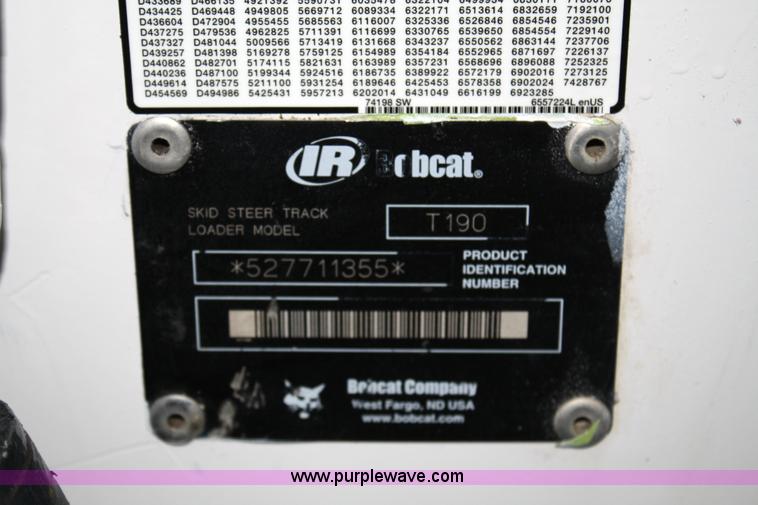 image for item 4774 2004 Bobcat T190 skid steer track loader