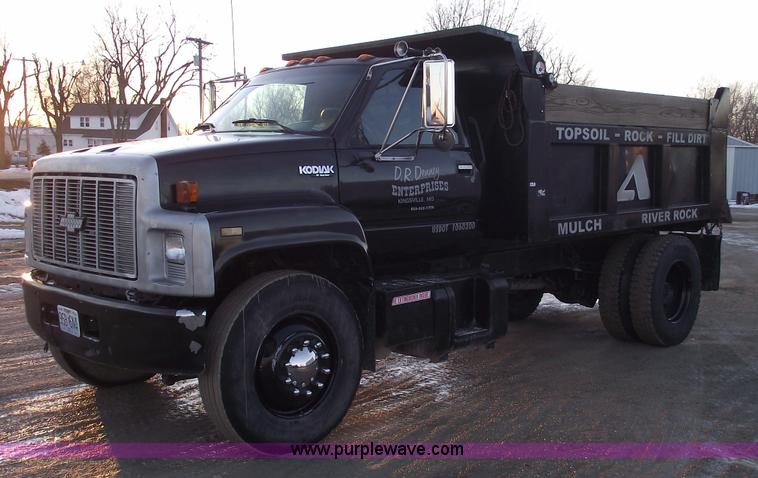 image for item 5375 1990 Chevrolet Kodiak single axle dump truck