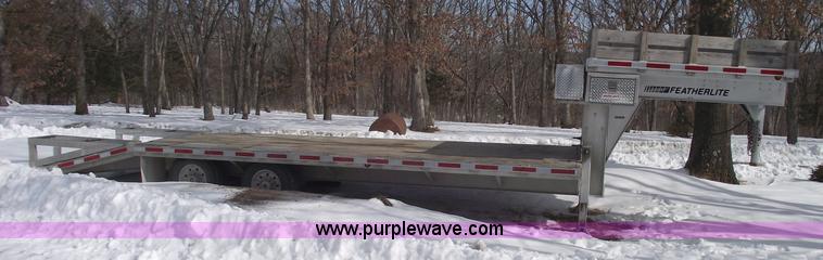 image for item 5387 2006 Featherlite 1585 all aluminum goose neck trailer