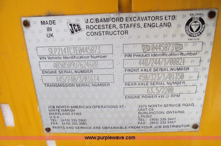 image for item 5531 1996 JCB 214 Series II extend-a-hoe