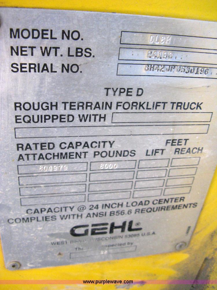 image for item 8115 1998 Gehl DL-8H Dyna Lift telehandler