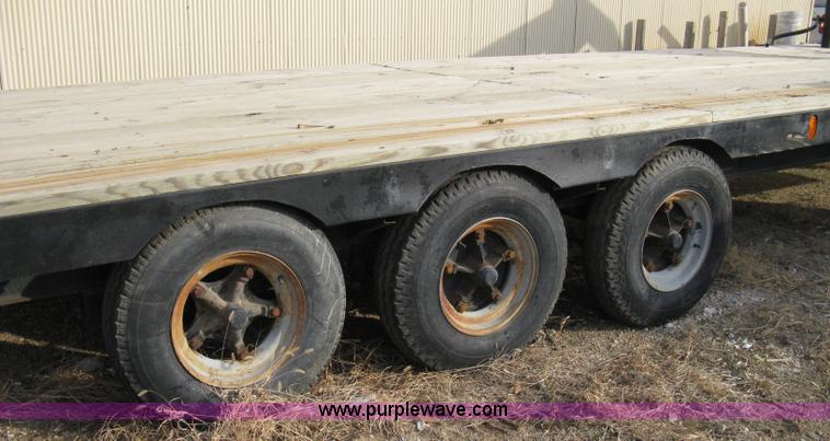 image for item 8147 2007 Shop built triple axle goose neck flatbed trailer