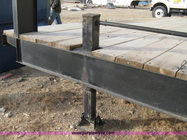 image for item 8147 2007 Shop built triple axle goose neck flatbed trailer