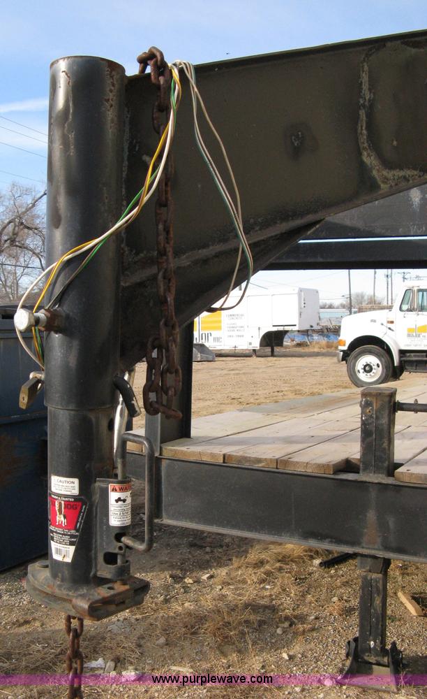 image for item 8147 2007 Shop built triple axle goose neck flatbed trailer