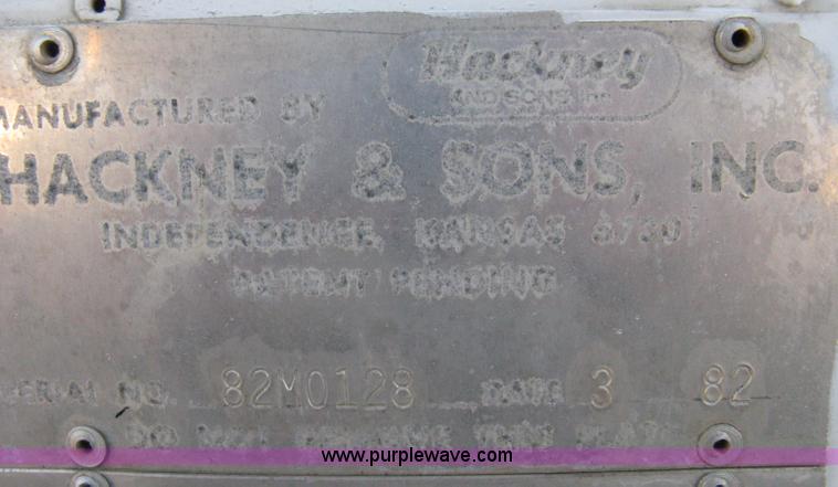 image for item 8151 1982 Hackney & Sons beverage trailer