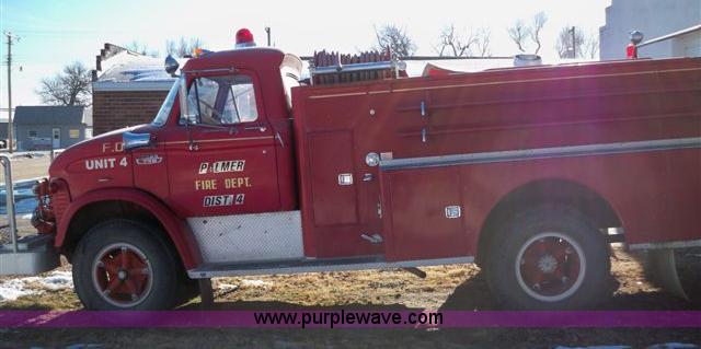image for item 1683 1966 Ford F750 fire truck