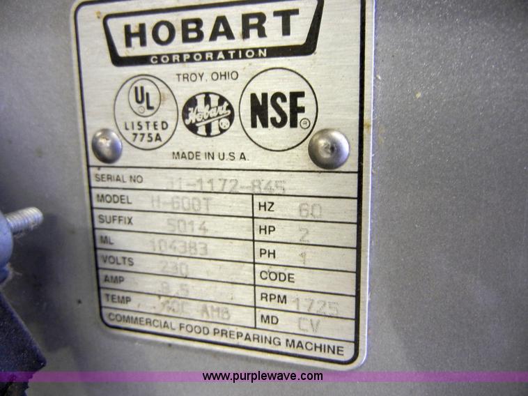 image for item 2266 1998 Hobart mixer with three bowls