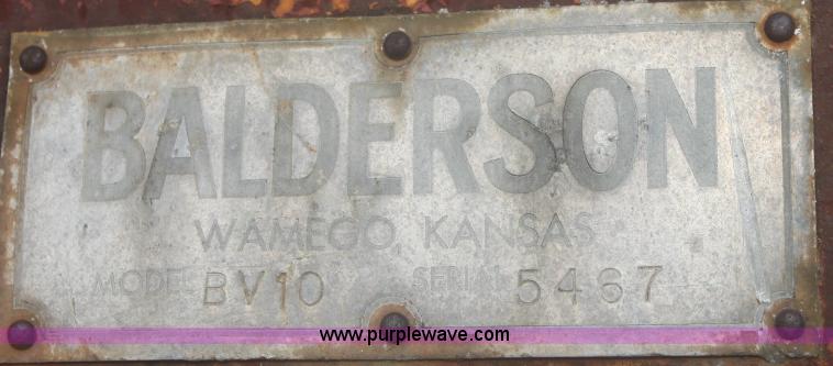 image for item 6501 Balderson BV10 V-blade snowplow