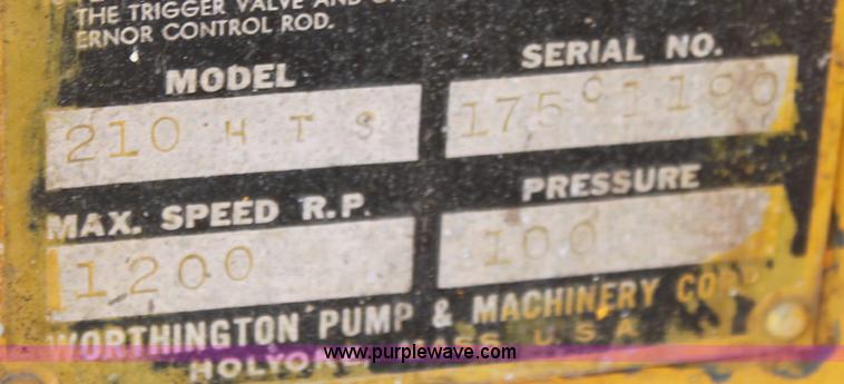 image for item 6503 Worthington 210HTS diesel-driven portable air compressor