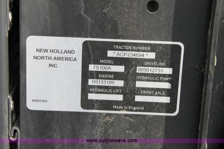 image for item 6521 2005 New Holland TS100A tractor