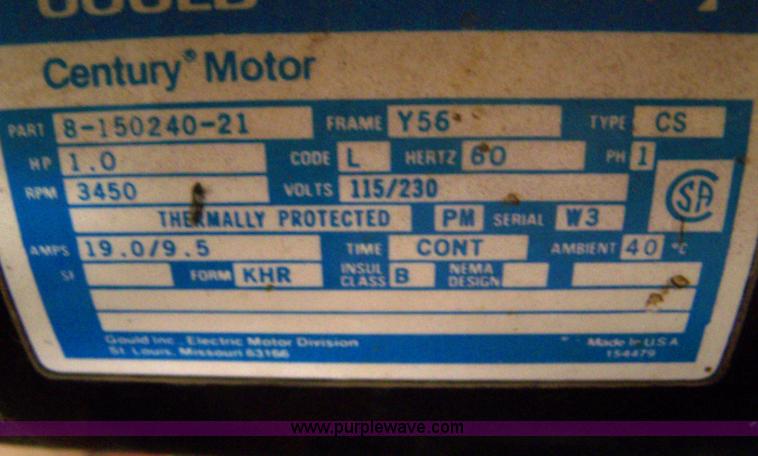 image for item 7291 Sanborn 22 gallon air compressor