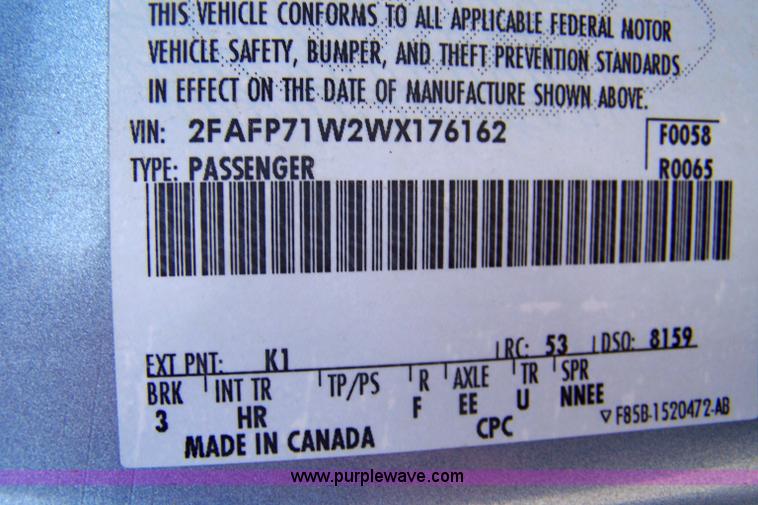 image for item 7328 1998 Ford Crown Victoria Police Interceptor