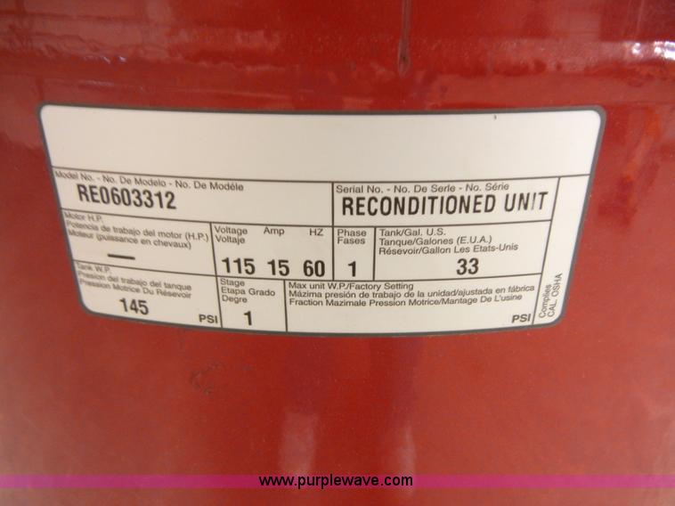 image for item 2220 Coleman Powermate Premium 33 gallon air compressor