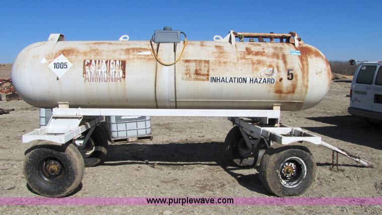 image for item 5220 Hamby 1,000 gallon anhydrous tank on trailer