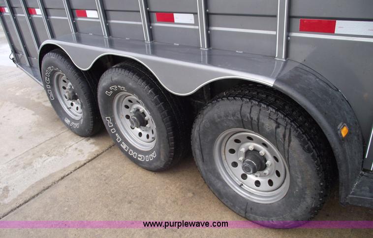 image for item 5369 2007 Titan triple axle stock trailer
