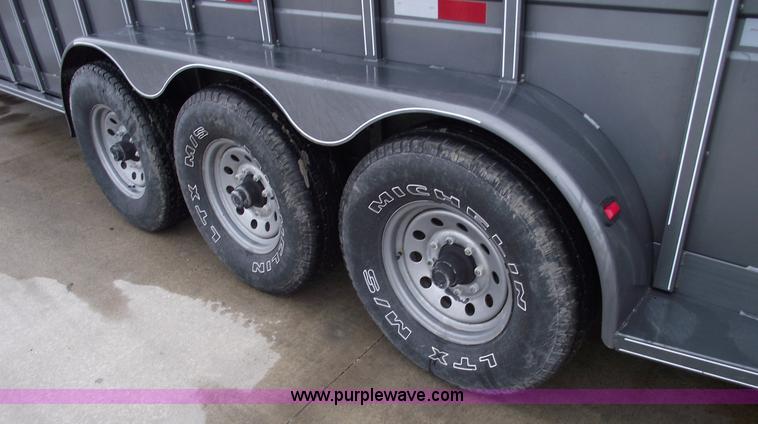 image for item 5369 2007 Titan triple axle stock trailer