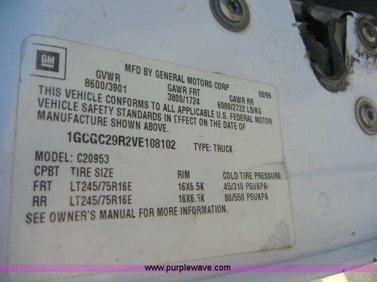 image for item 2375 1997 Chevrolet Silverado 2500 pickup truck