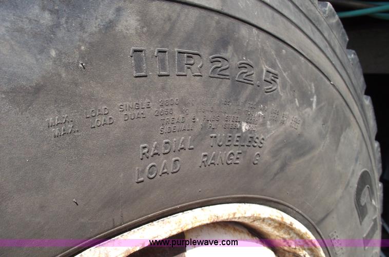 image for item 5435 (6) 11R22.5 radial tires on Bud wheels