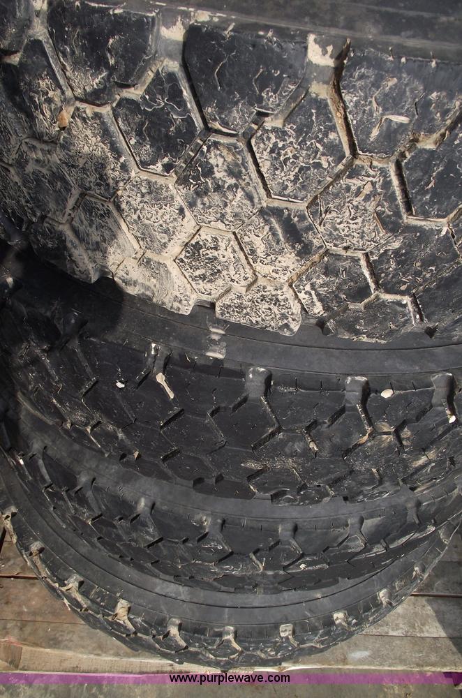 image for item 5435 (6) 11R22.5 radial tires on Bud wheels