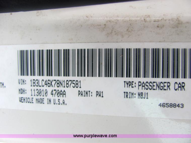 image for item 6838 2008 Dodge Avenger SE