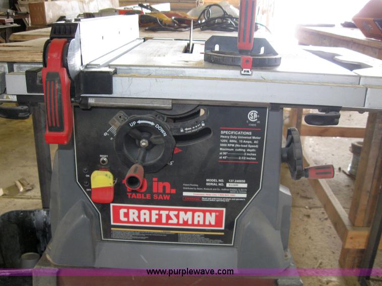 image for item 4865 Craftsman 10" table saw