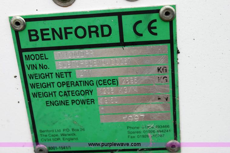 image for item 3064 1997 Benford TV1200DPR roller