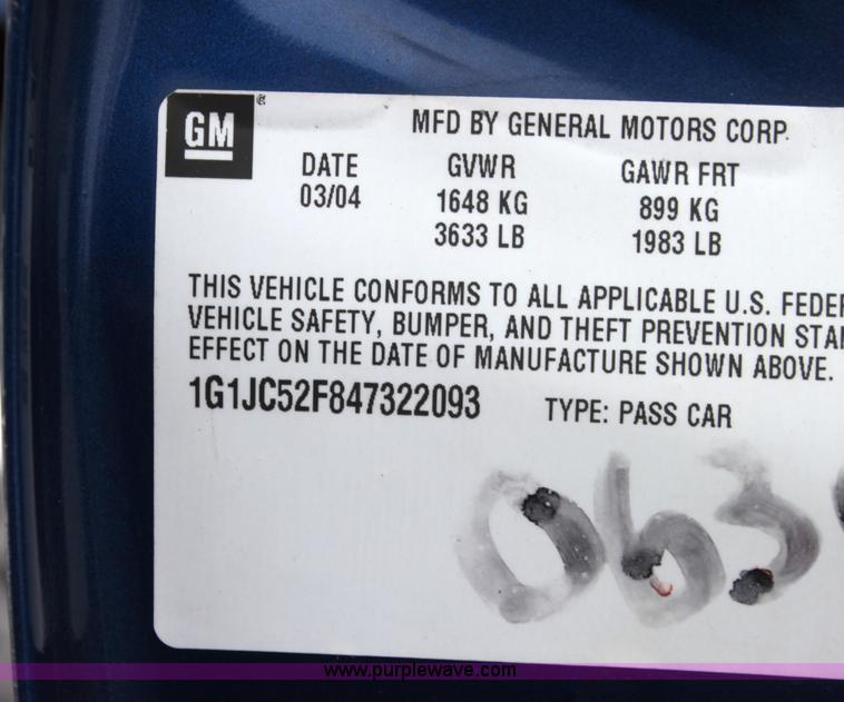 image for item 3095 2004 Chevrolet Cavalier