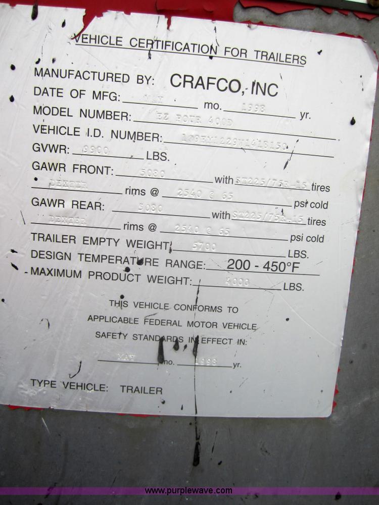 image for item 3106 1998 Crafco EZ400D pressure applicator