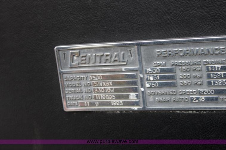 image for item 3248 1995 Central GA40M-2142 pumper fire truck