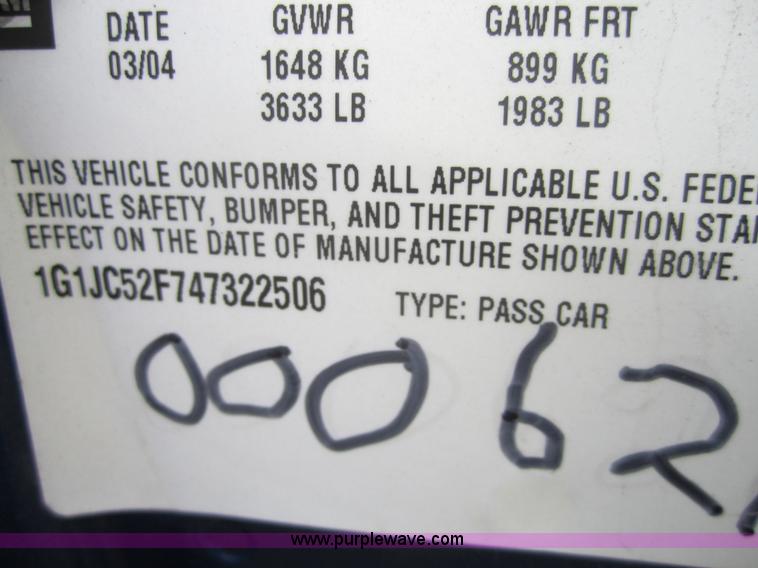 image for item 3253 2004 Chevrolet Cavalier