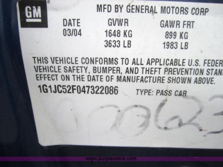 image for item 3255 2004 Chevrolet Cavalier