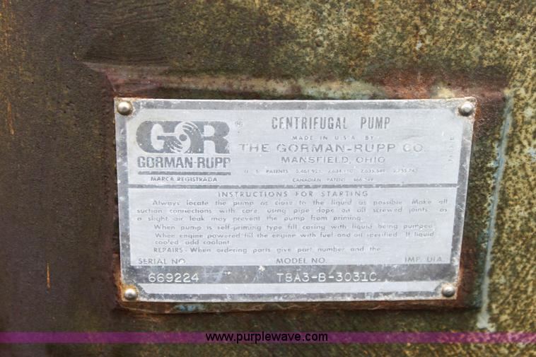 image for item 3269 1979 Gorman 10" pump