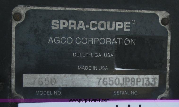 image for item 1605 2004 Agco Spra-Coupe 7650 self-propelled sprayer