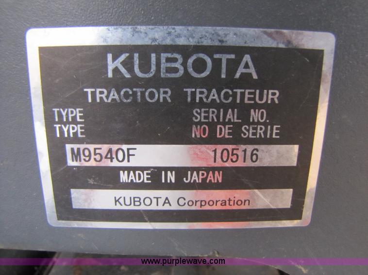 image for item 3443 2007 Kubota M9540 tractor